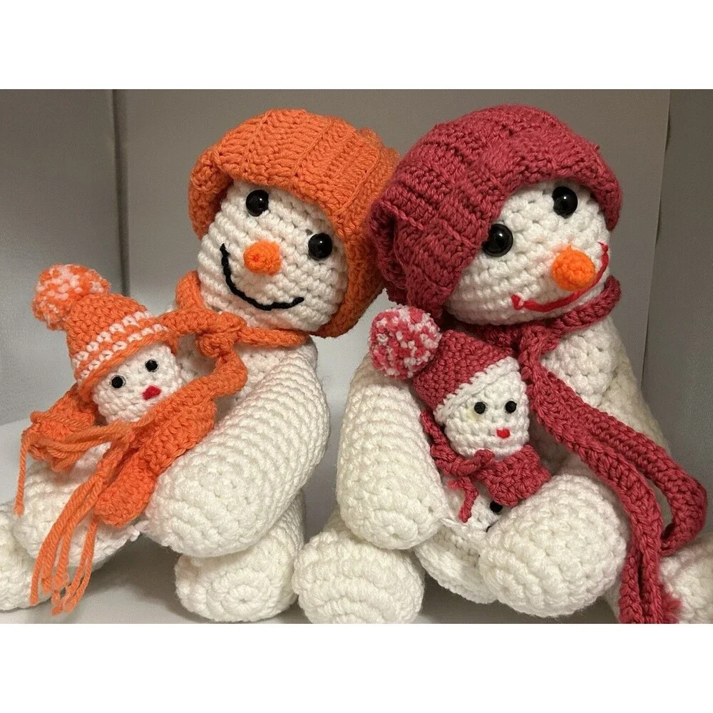 2  handmade Snowmen (12